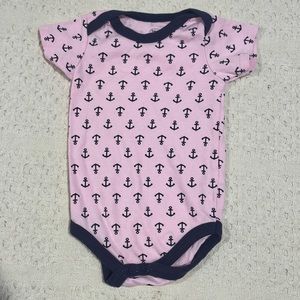 Luvable Friends Pink Anchor Bodysuit 6-9M